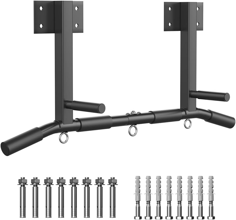 Wall Mount Pull Up Bar for Home Gym - Heavy-Duty Steel Design