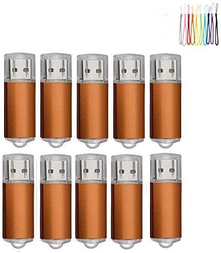 10PCS USB Flash Drive Pen Drive Memory Stick 16GB Orange