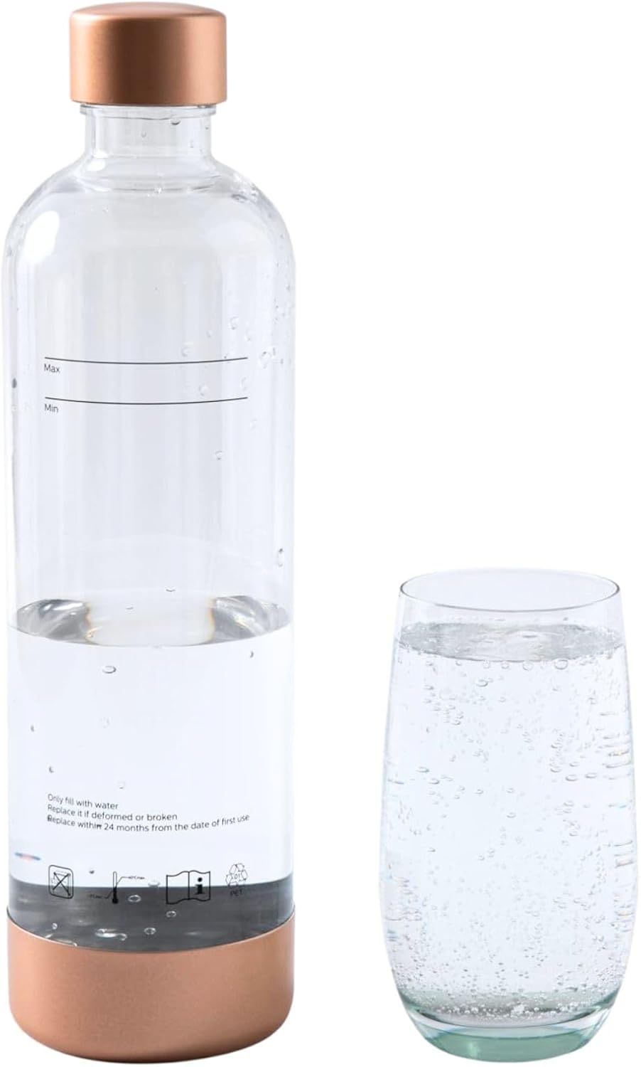 Reusable BPA-Free Gold Sparkling Water Bottle