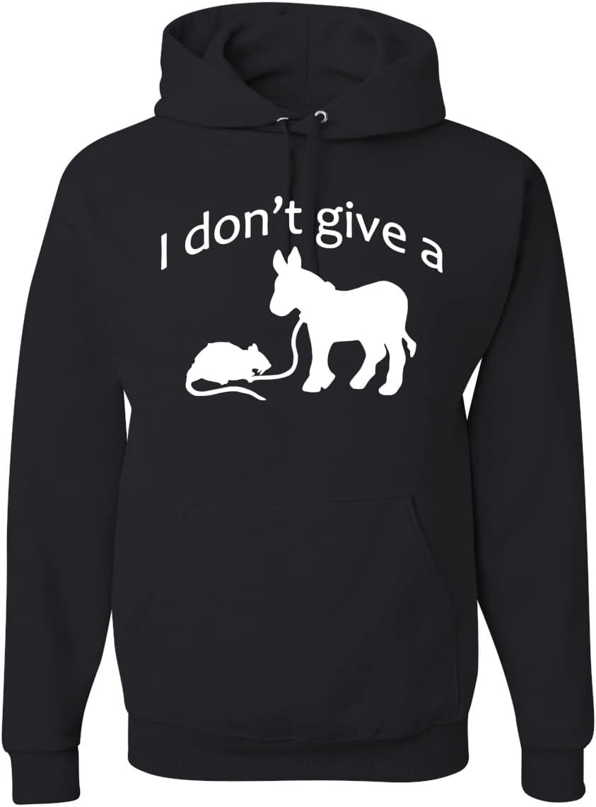 I Don't Give a Rats Ass Funny Donkey and Rat Humor Hoodie