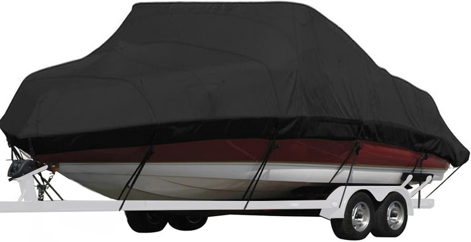 Seamander Waterproof Boat Cover for 16ft to 18.5ft Boats