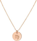 Handmade Virgo Zodiac Necklace in 14k Rose Gold Fill - Adjustable Gift