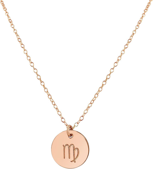 Handmade Zodiac Charm Necklace in Sterling Silver and Gold