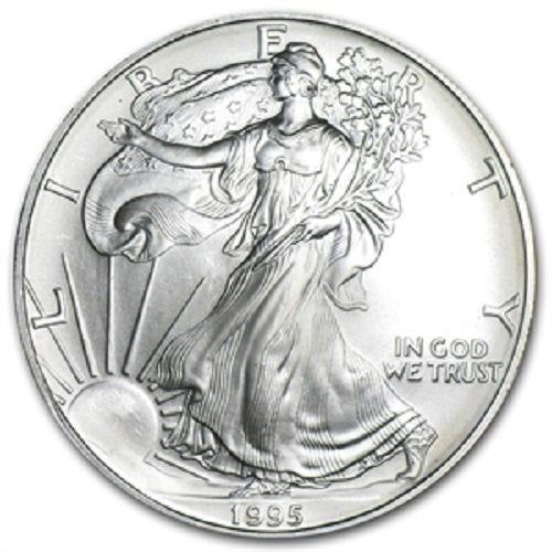 1995 American Silver Eagle Uncirculated Coin with Certificate