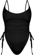 Women's Side-Cinch One Piece Swimsuit - Tummy Control Cheeky Cut