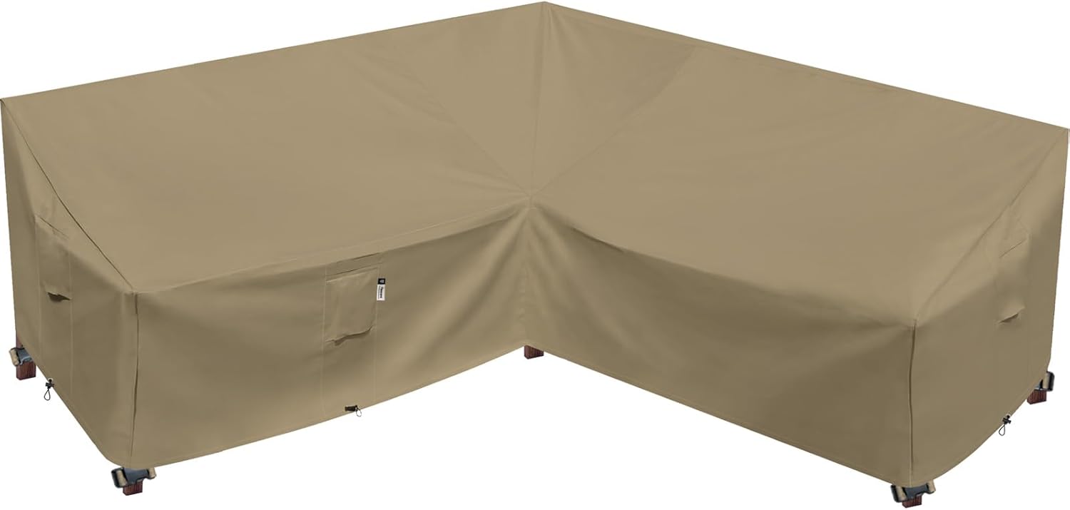 Heavy Duty Outdoor Sectional Sofa Cover for V-Shaped Sofas