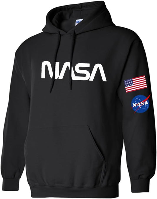 NASA Sweatshirt Hoodie with Flag and Logo for Space Lovers