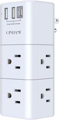 QINLIANF USB Outlet Extender - 6 AC + 3 USB Ports