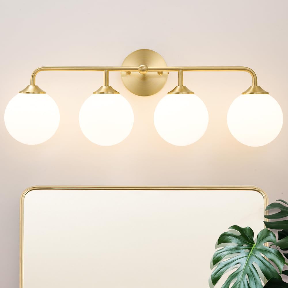 Modern Brushed Brass Bathroom Light Fixtures for Elegant Decor