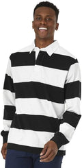 Charles River Classic Rugby Shirt - Durable Cotton Stripe Men's