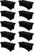 Utopia Kitchen 10 Pack Spandex Tablecloths for Events and Celebrations