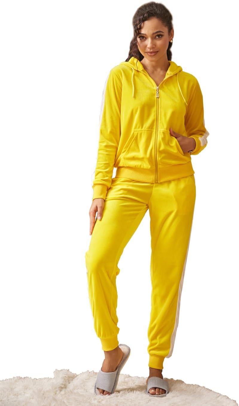 Facitisu Tracksuit for Women: Stylish Velour Jogging Set