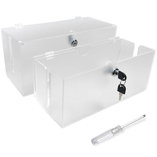 Frosted Acrylic Cable Box: Child & Pet Proof