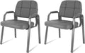 CLATINA Classic Reception Chair with Padded Armrests - Sturdy 2 Pack