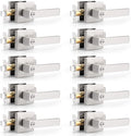 Probrico Square Satin Nickel Privacy Door Levers Pack of 10 - Durable