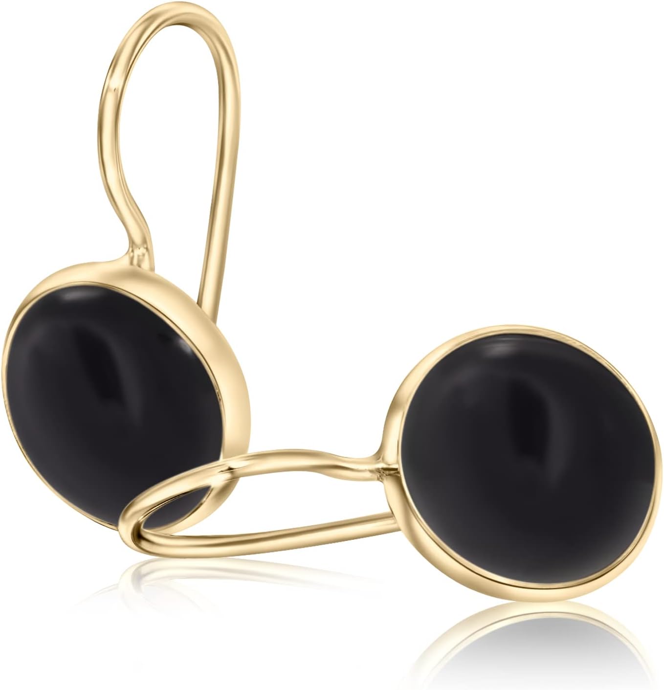 14K Gold Gemstone Drop Earrings - Dainty Handmade Jewelry