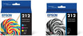Epson T212 Claria Ink Combo Pack and Black Cartridge - Reliable Prints