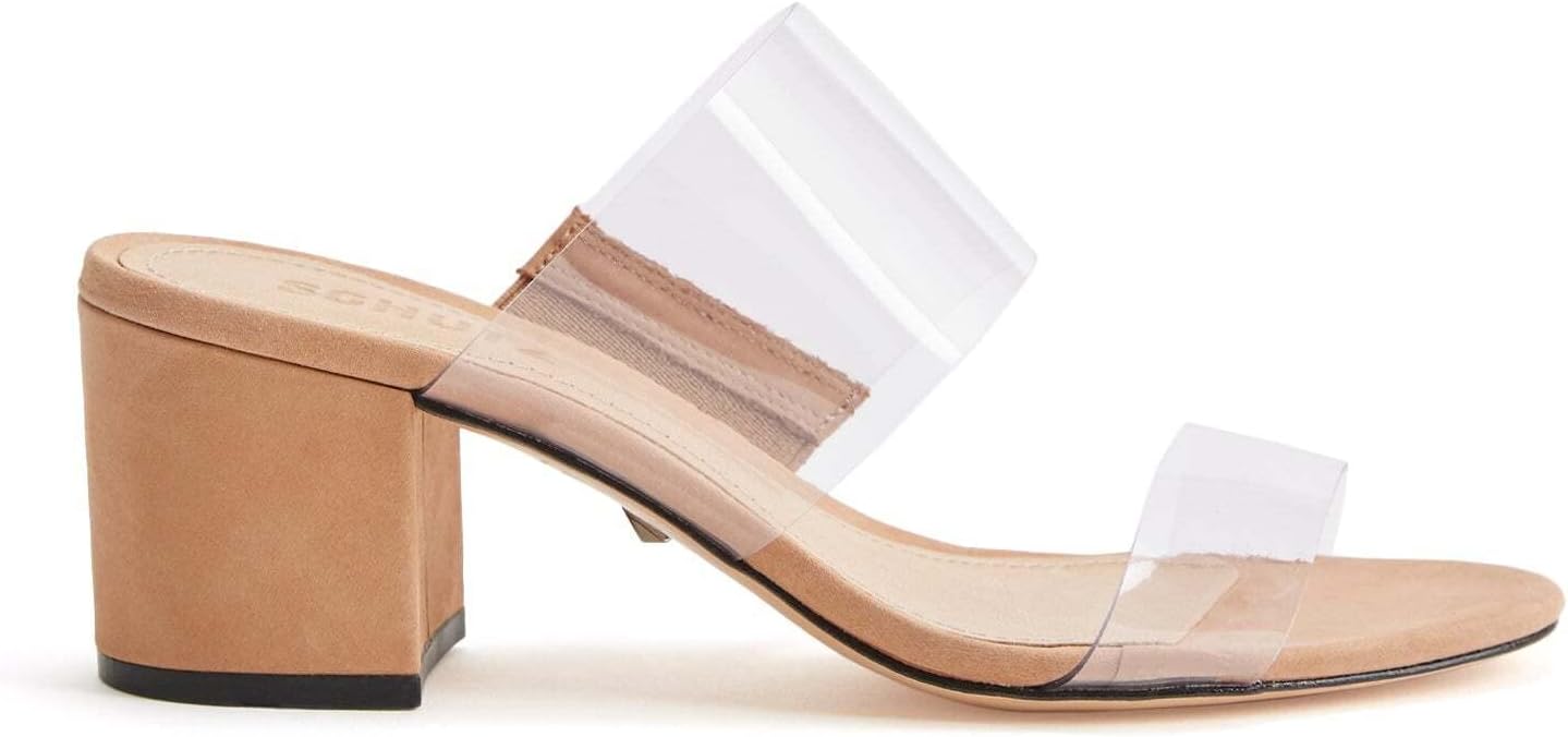 SCHUTZ Women's Victorie Slides with Chunky Block Heel Design