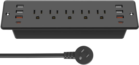 CCCEI Recessed Power Strip Surge Protector with USB Ports