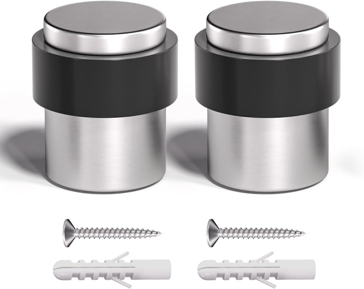 SANATO 20Pcs Nickel Door Stopper for Wall Protection and Durability