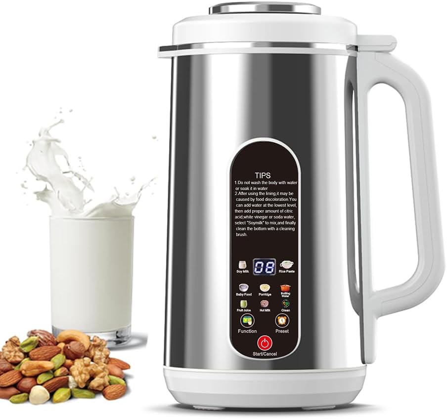 Stainless Steel Nut Milk Maker - Homemade Milk in 12 Hrs