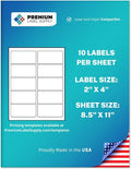 Premium Label Supply White Address Labels 2 in x 4 in - 5,000 Pack