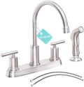 Brushed Nickel Kitchen Faucet with Side Sprayer for RV Sinks