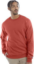 Champion Men's Powerblend Crewneck Sweatshirt - Red Clay