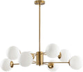 KCO Lighting 8-Light Glass Sputnik Chandelier for Modern Spaces
