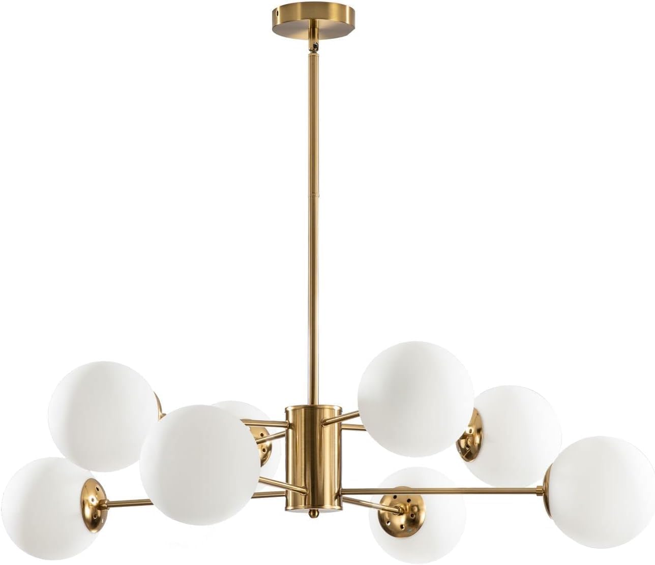 KCO Lighting 8-Light Glass Sputnik Chandelier for Modern Spaces