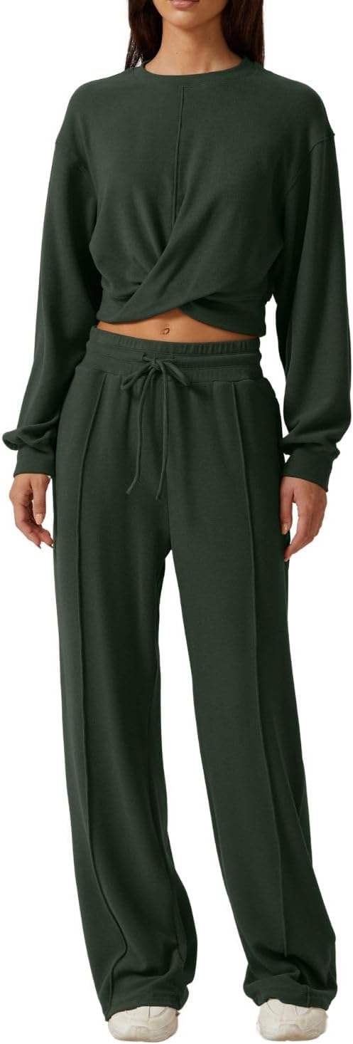 QINSEN Women 2 Piece Outfits Sweatsuit Set for Cozy Comfort