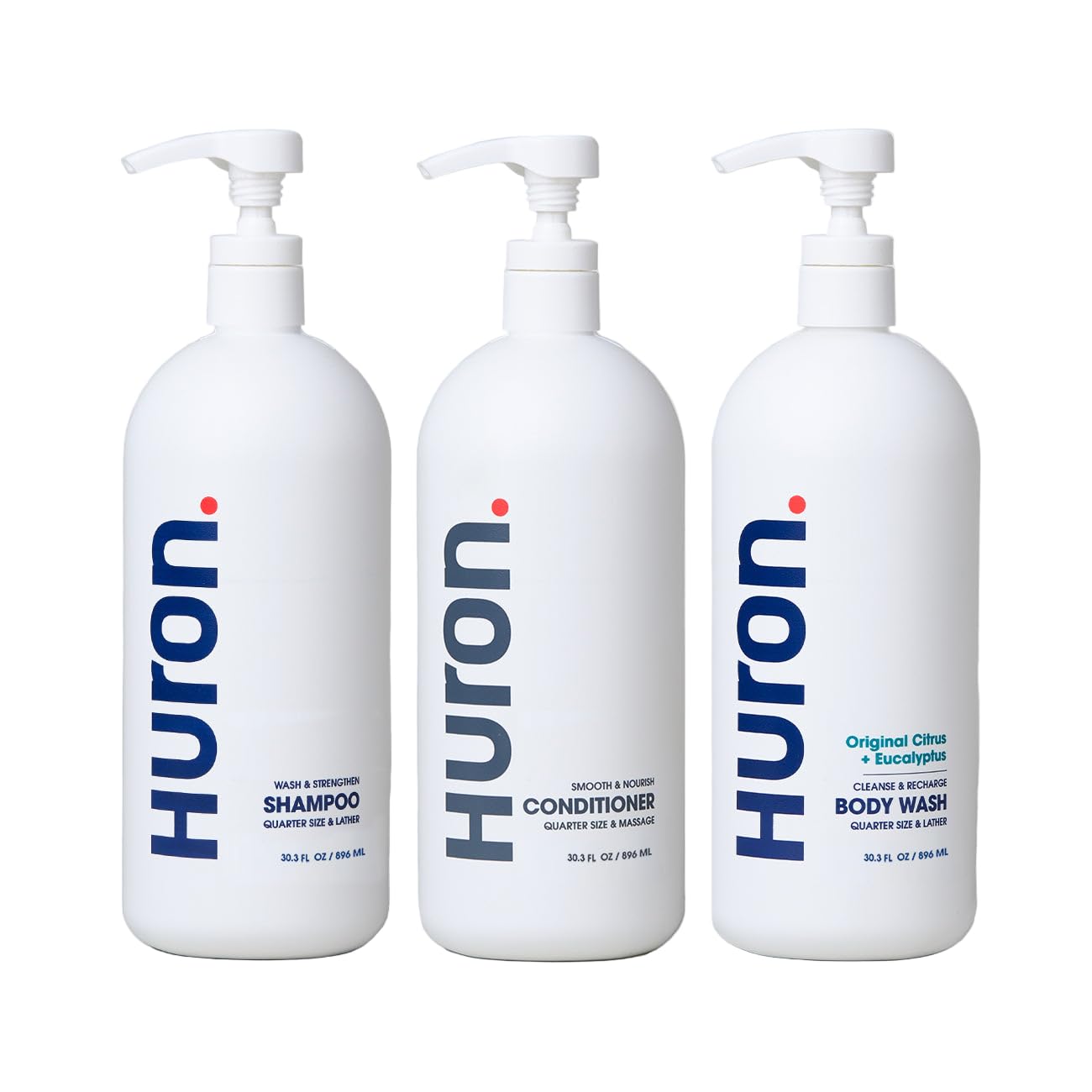 Huron Jumbo Shower Kit - Hydrating Shampoo & Conditioner for Men