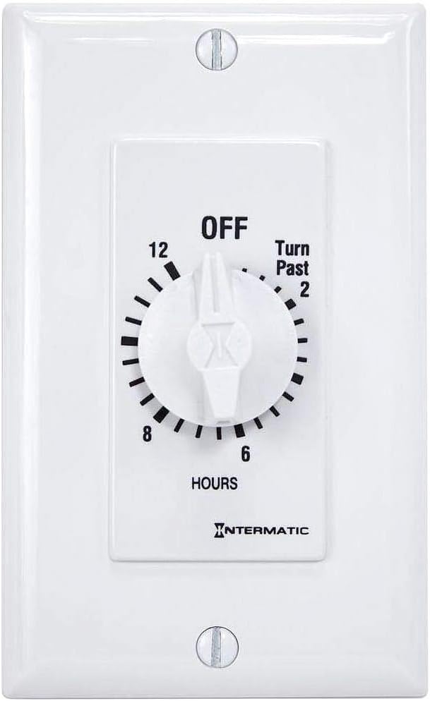 Intermatic FD12HWC Spring-Wound 12 Hour Timer for Lights and Fans