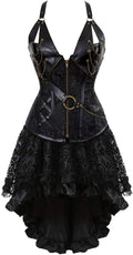 Steampunk Corset Skirt Dress for Women - Gothic Burlesque