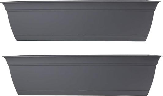 24 in Eclipse Plastic Window Box by The HC Companies - 2 Pack