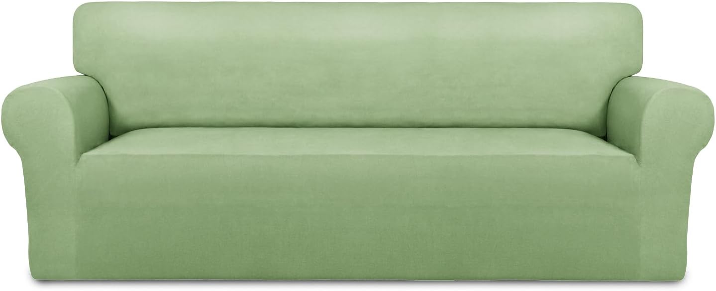 PureFit Super Stretch Sofa Slipcover for Kids and Pets, Sage Green