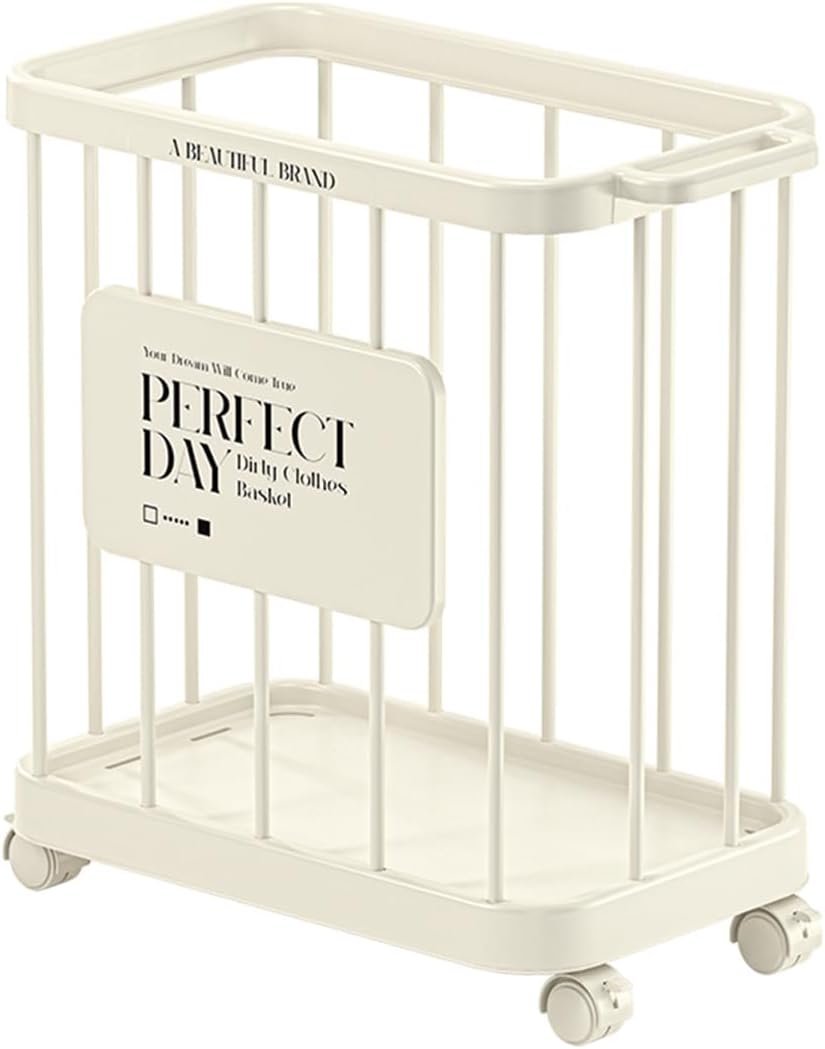 UFORU 50L Metal Laundry Basket with Wheels
