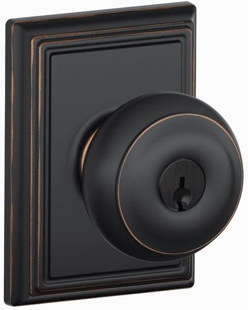 SCHLAGE F51A GEO 716 Georgian Knob with Addison Trim Lock