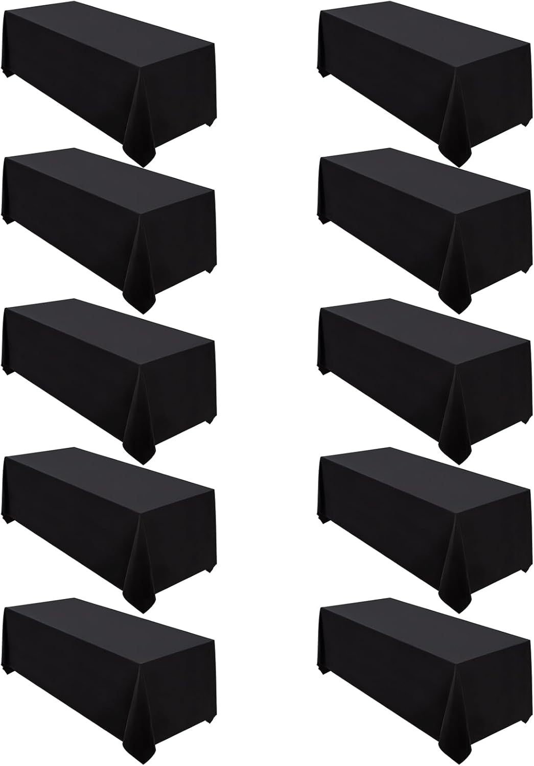 Premium 10 Pack Black Tablecloths for Elegant Events and Dining