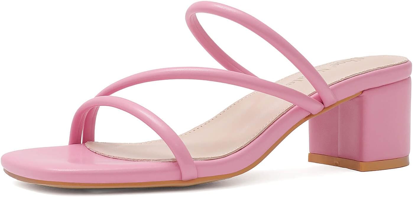 Shoe'N Tale Strappy Heels For Women - Stylish Low Chunky Sandals