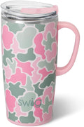 22oz Insulated Travel Mug in Blushing Camo - Cup Holder Friendly