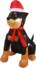 Outdoor Indoor Christmas Inflatable Rottweiler Dog Decoration
