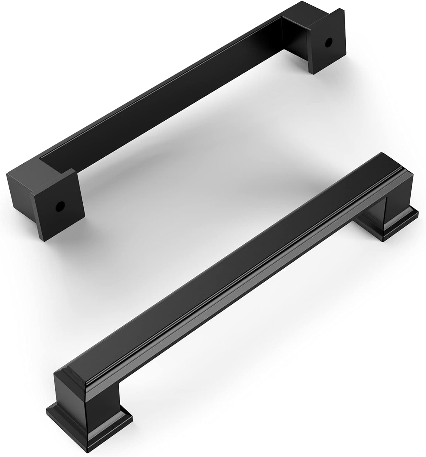 Amerdeco 10 Pack Matte Black 5 Inch Kitchen Cabinet Pulls