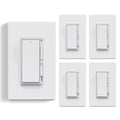 300W LED 600W Incandescent Dimmer Switch 5-Pack - White