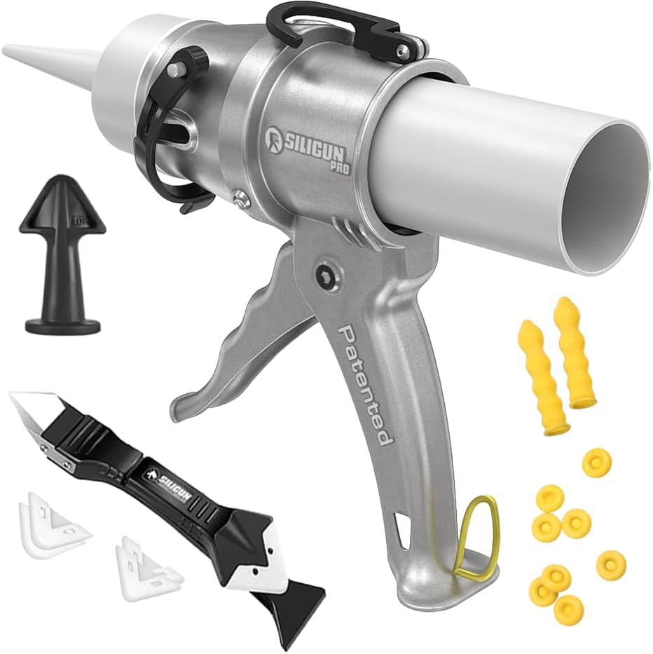 SILIGUN PRO Compact Caulking Gun - No Drip Design & Lightweight