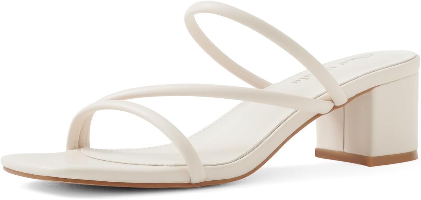 Shoe'N Tale Strappy Heels for Women - Stylish Low Chunky Sandals