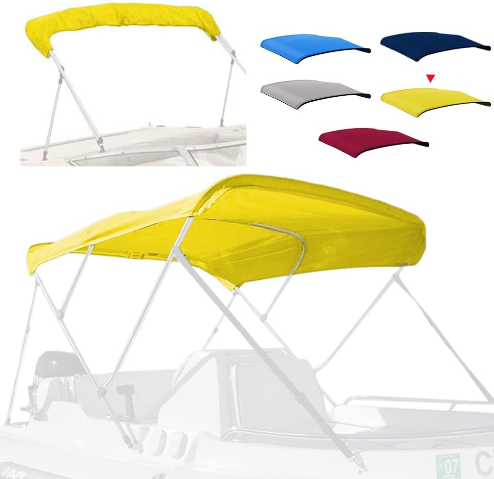 3 Bow Fade and Tear Resistant Bimini Top Replacement Cover