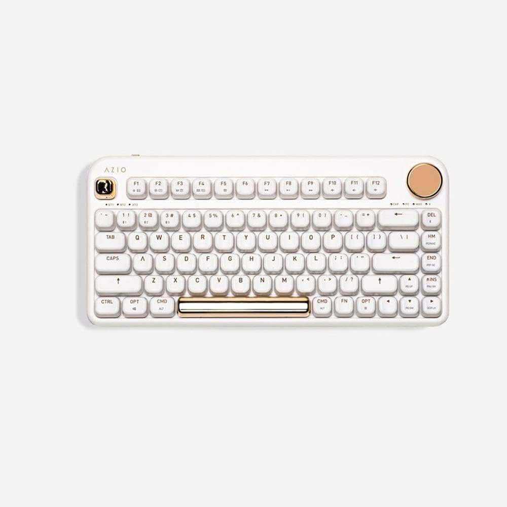 Azio IZO Wireless BT5/USB Mechanical Keyboard in White Blossom