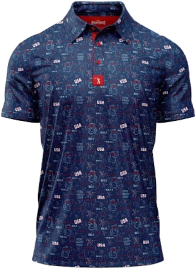 Funny Golf Polo Shirts with UPF 50 Protection for Men