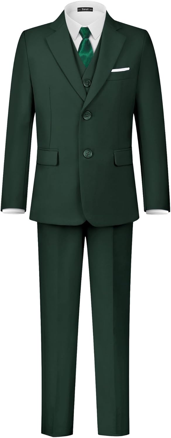 Boys' Formal Suits Set Dresswear Tuxedo Suit Adjustable Waist